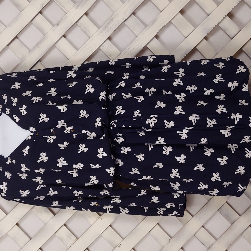 Gap Long Sleeve Mini Dress with Drawstring at Waist in Size Medium